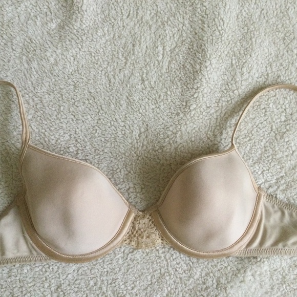 Vintage Victoria's Secret Nude Bra Lightly Padded - Sz 34C - Picture 5 of 15